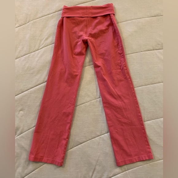 Girls size 12 Hanna Andersson pink active flare leggings, EUC - Picture 5 of 6